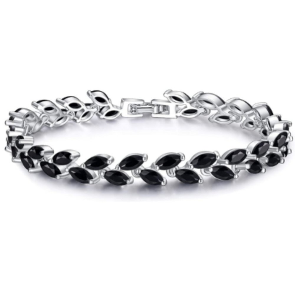 Glamorous Cubic Leaf Bracelet
